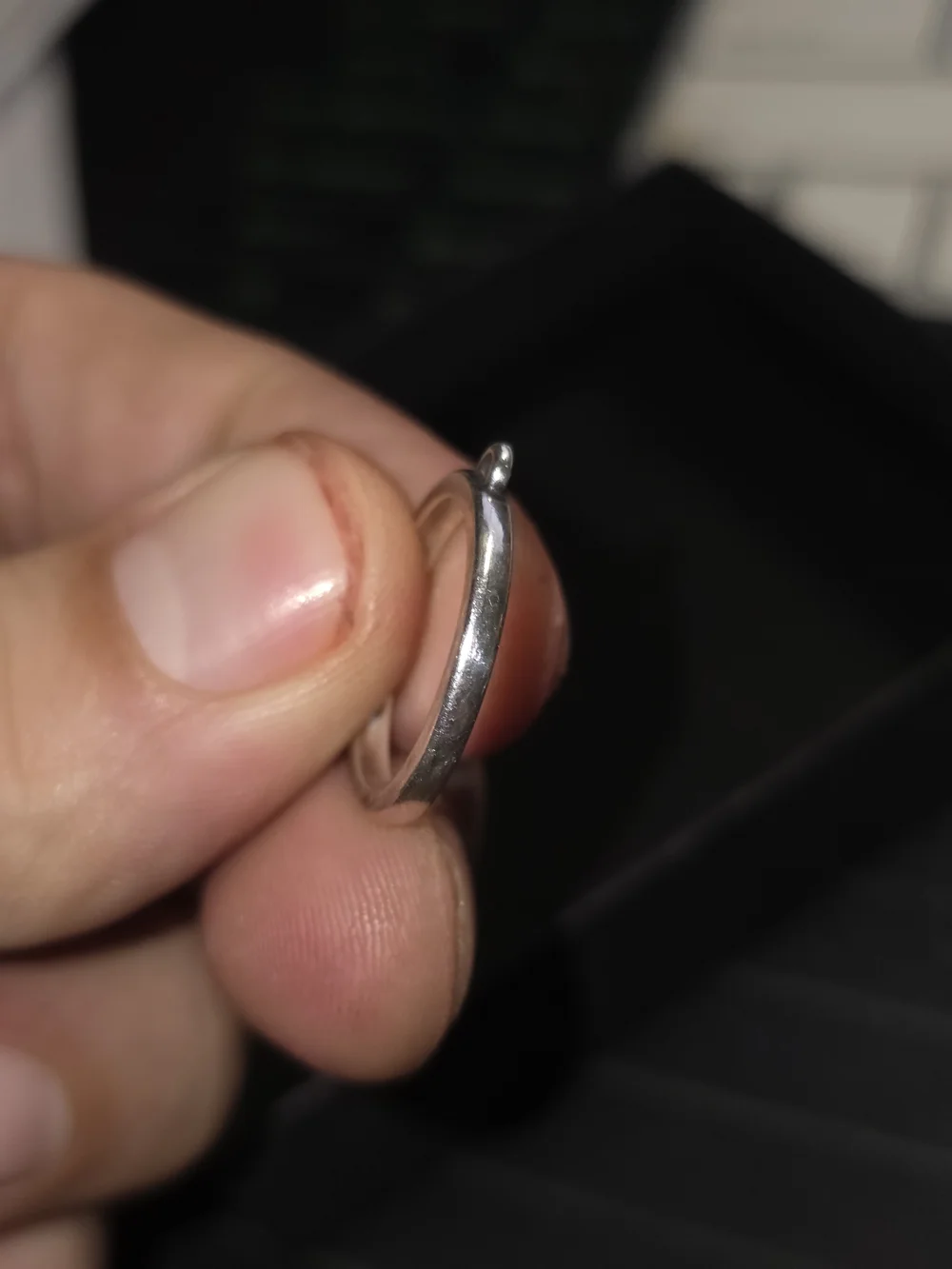 Dangle Sterling Ring  Size 4